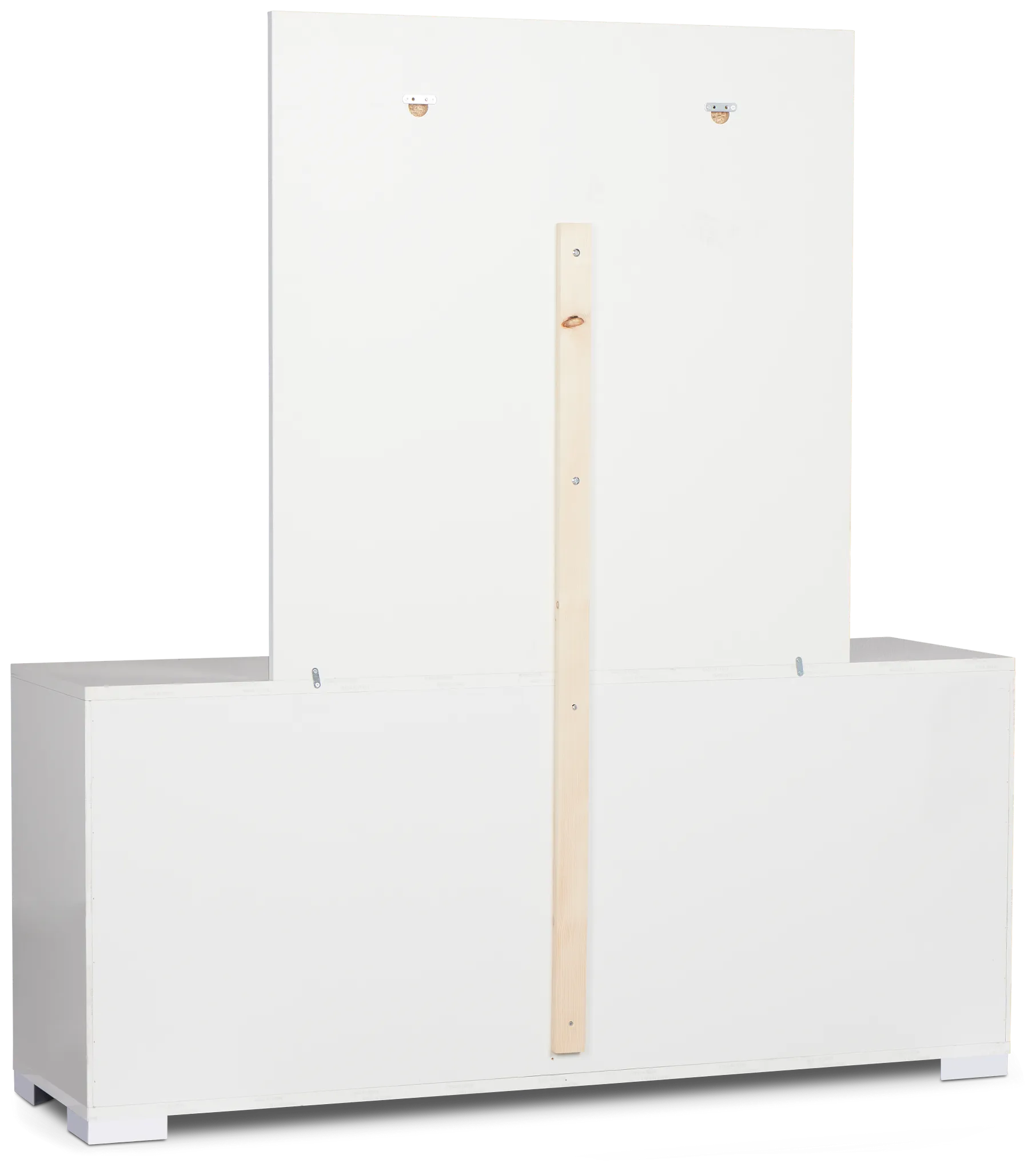 Modena White Dresser & Mirror