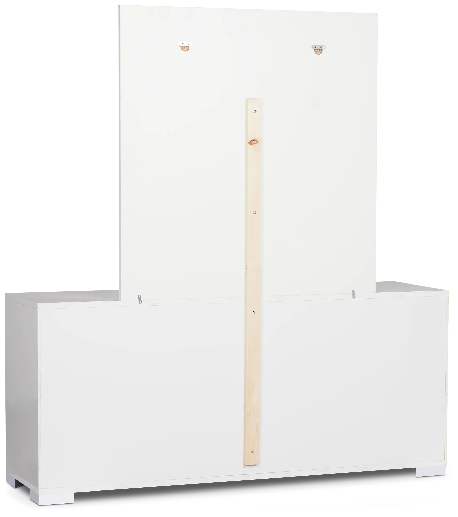 Modena White Dresser & Mirror Modena White Dresser & Mirror