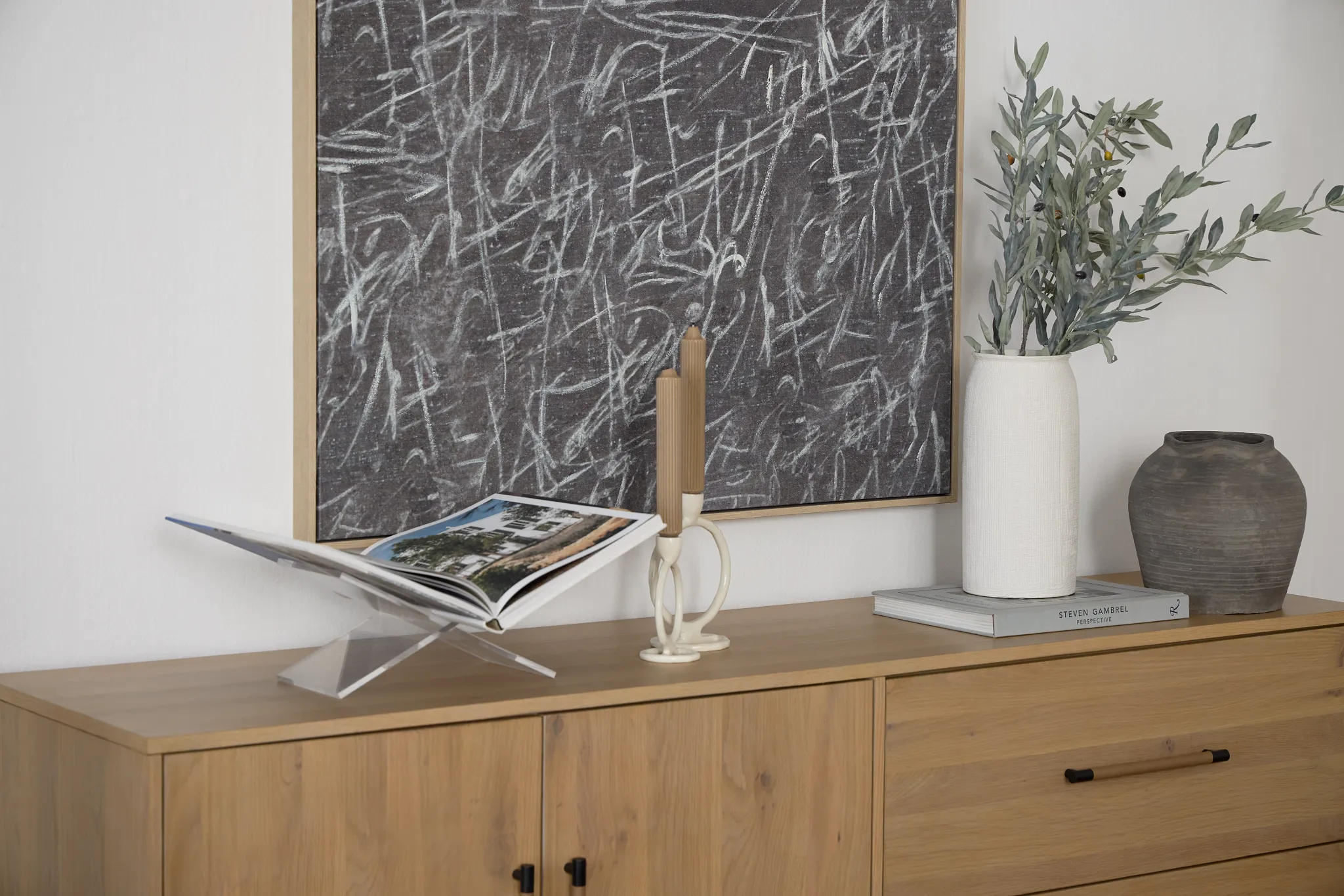 Cari White Medium Vase