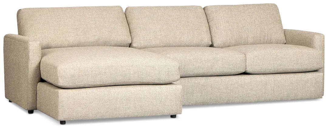Maxwell Dark Gray Fabric Left Chaise Sectional