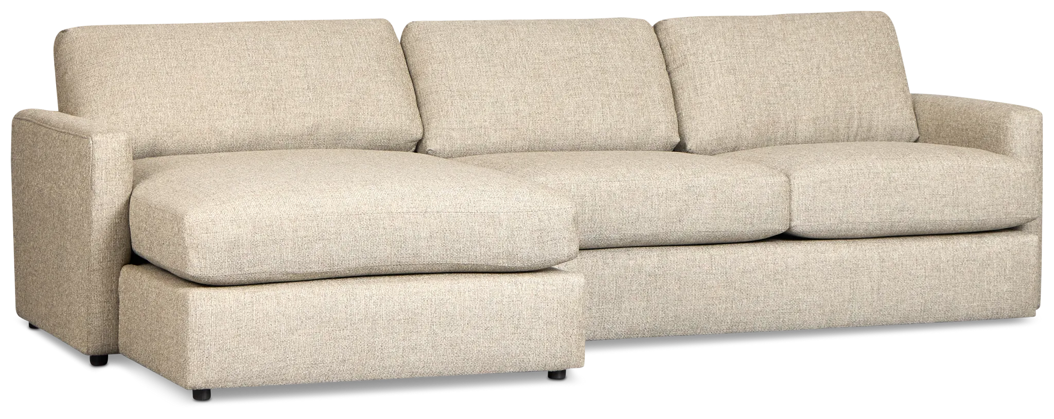 Maxwell Dark Gray Fabric Left Chaise Sectional