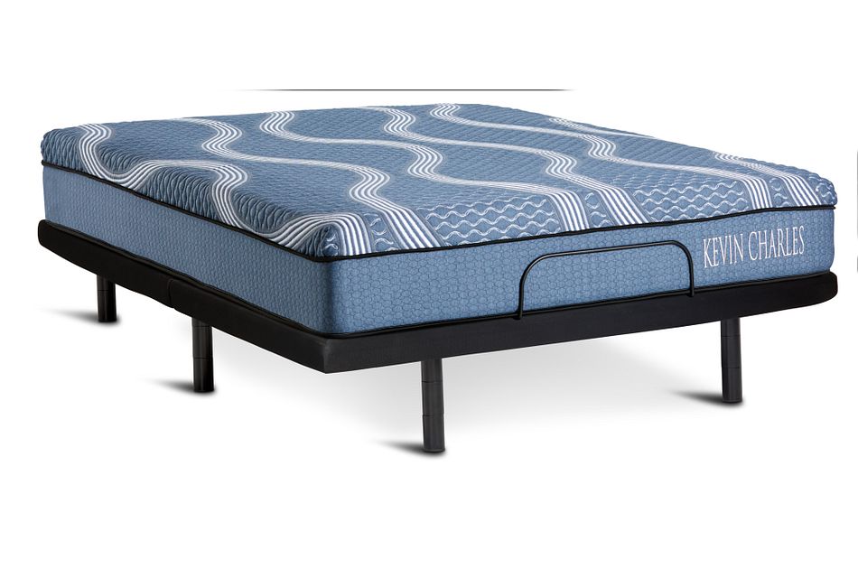 Kevin Charles Crestview Hybrid Silver Adjustable Mattress Set