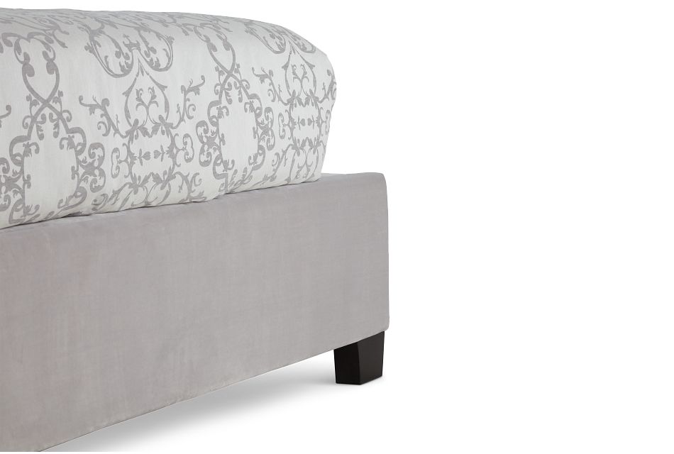 Sloane Light Gray Uph Complete Bed