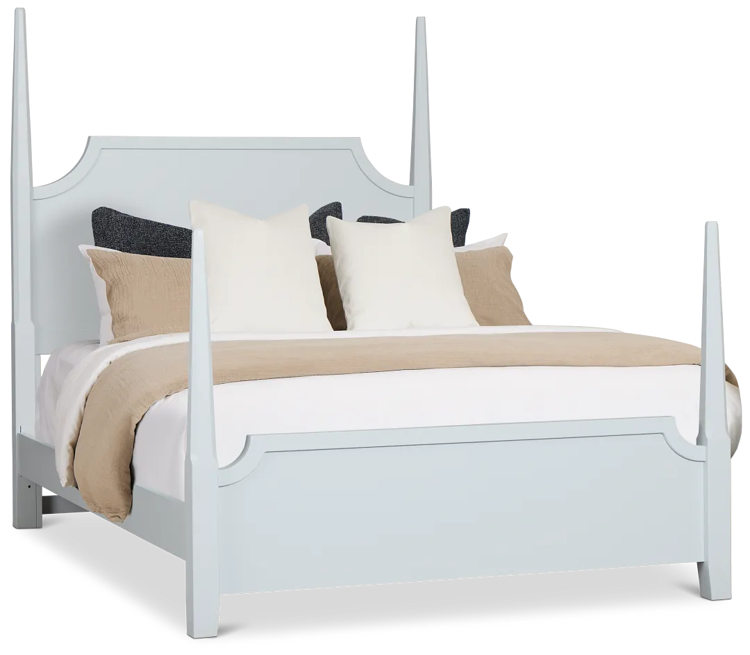 Carolina Light Blue Poster Bed