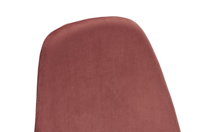 Havana Light Pink Velvet Upholstered Side Chair W/ Chrome Legs