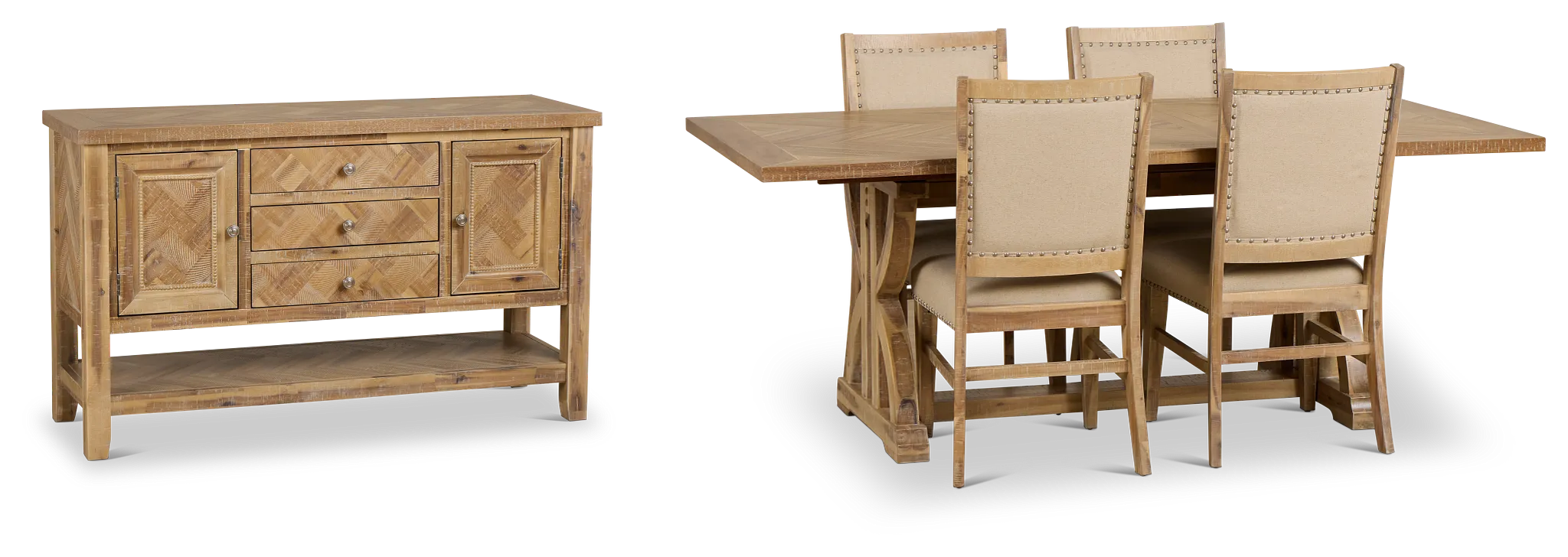 Joplin Light Tone Rect Dining Room