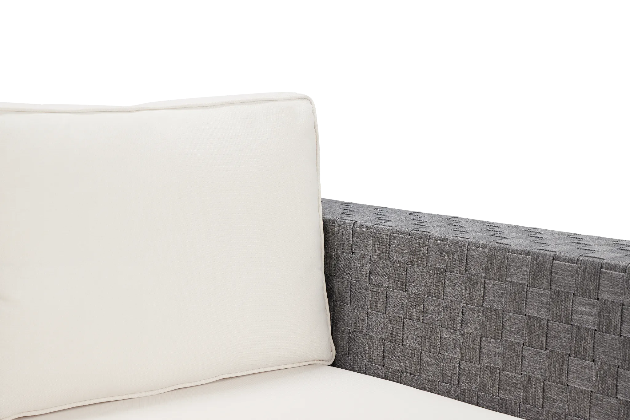 Barbados White Woven Loveseat