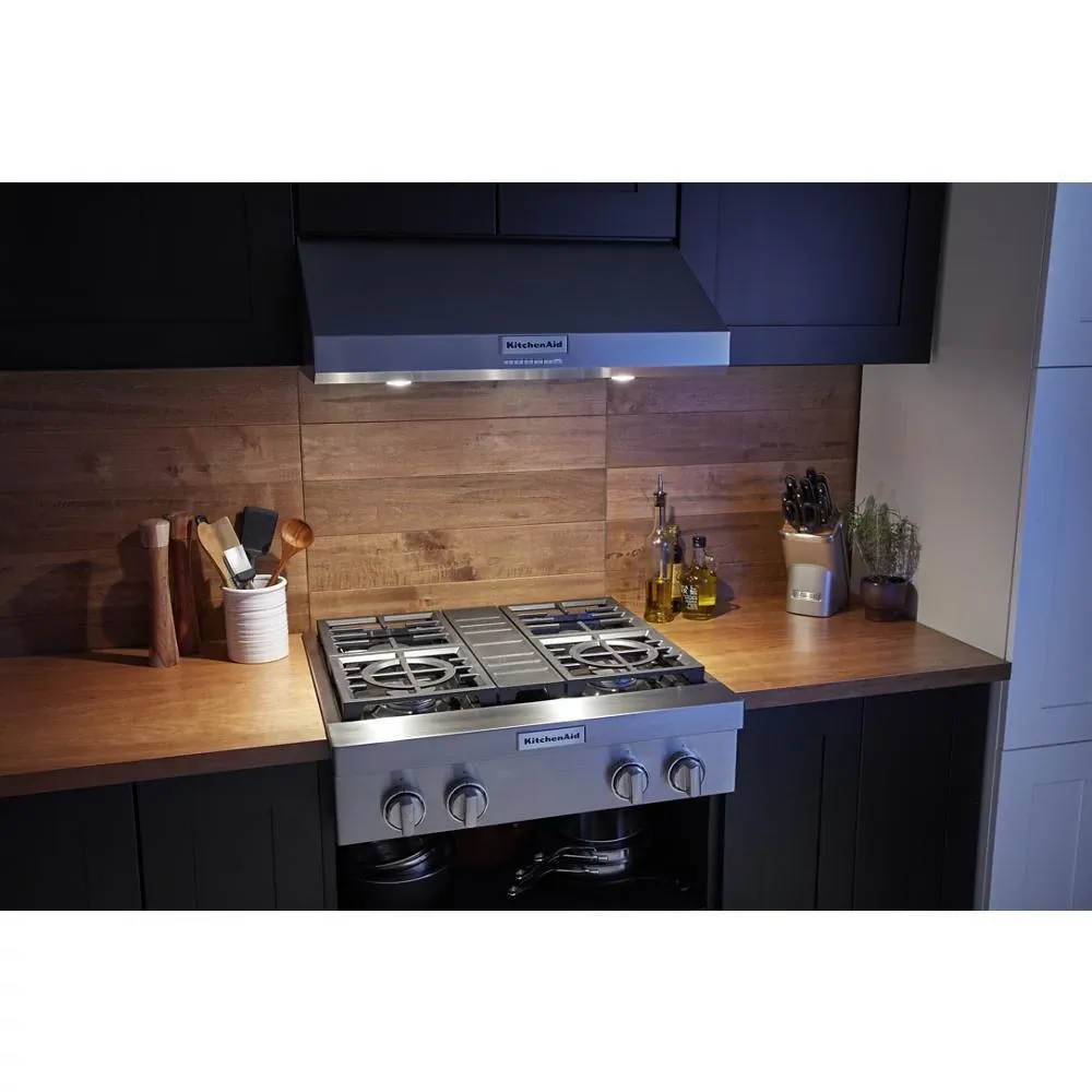 Kitchenaid 600 Series Stainless Steel 30" Commercial Style Under Cabinet Hood