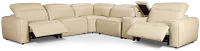 Tidal Beige Lthr/vinyl Medium Dual Power 2-arm Reclining Sectional