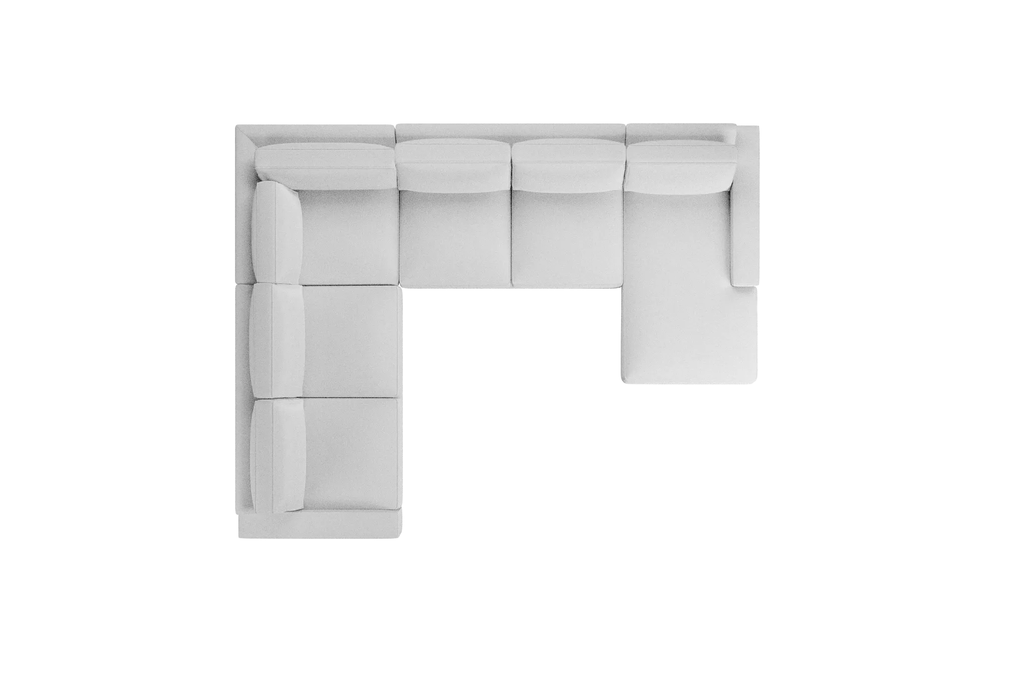 Edgewater Peyton White Medium Right Chaise Sectional