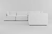 Destin Peyton White Fabric 6-piece Modular Sectional