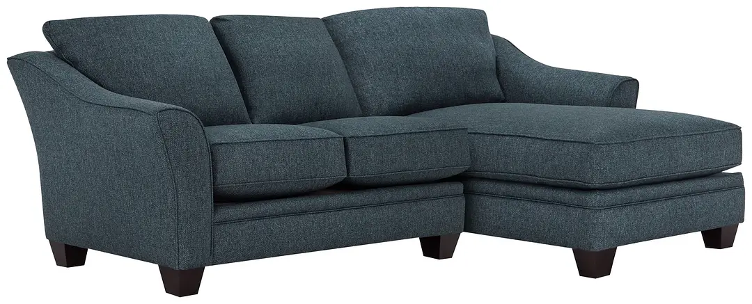 Avery Dark Blue Fabric Right Chaise Sectional Avery Dark Blue Fabric Right Chaise Sectional