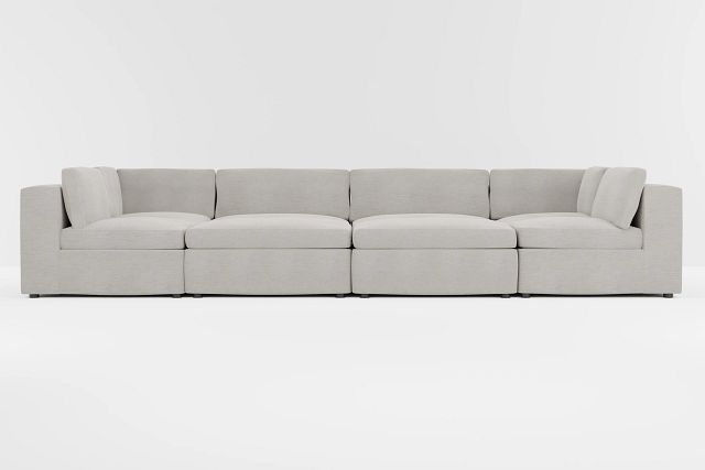 Destin Maguire Pewter Fabric 8-piece Pit Sectional