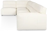 Blanca White Leather 4-piece Modular Sectional