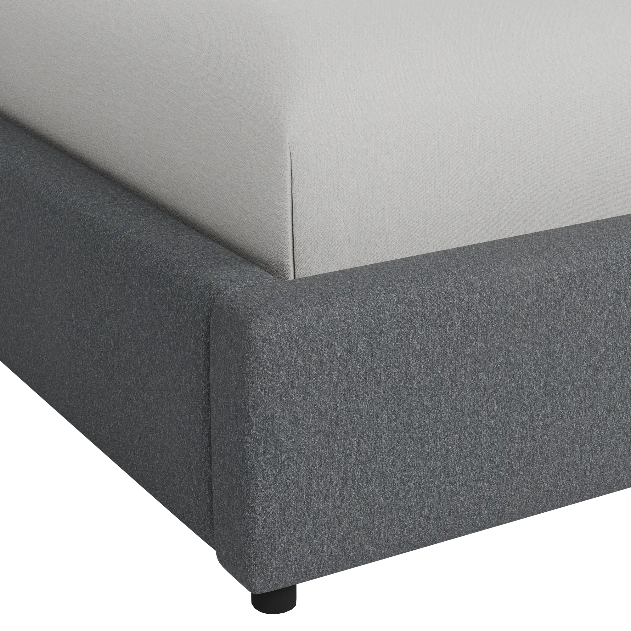 Grayton Delray Dark Gray 44" Upholstered Platform Bed Grayton Delray Dark Gray 44" Upholstered Platform Bed