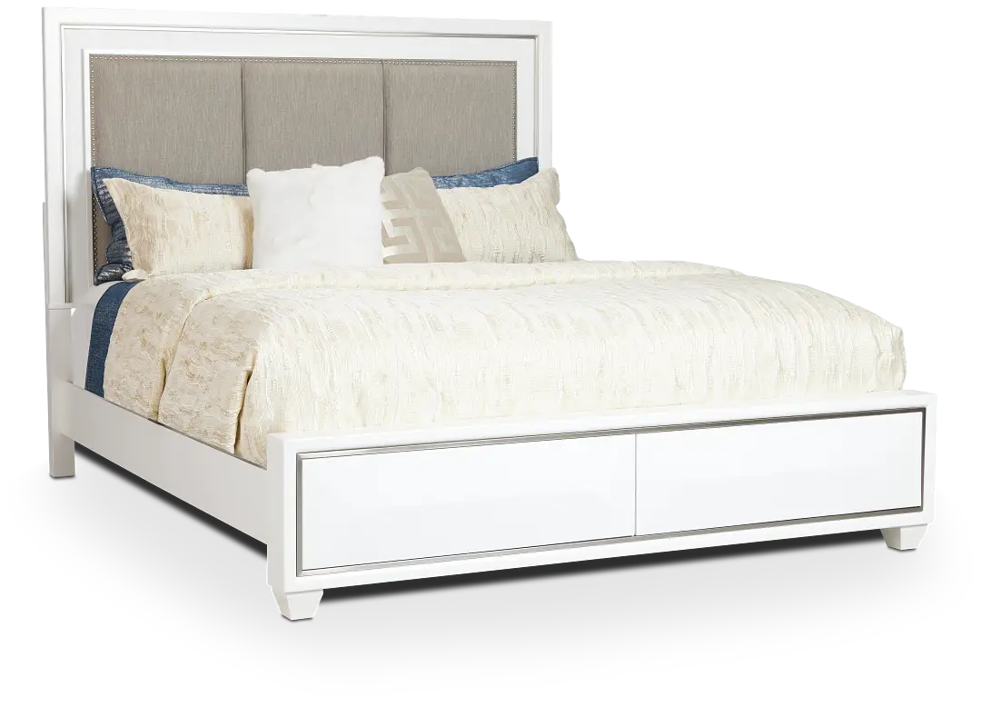 Manhattan White Platform Bed Manhattan White Platform Bed