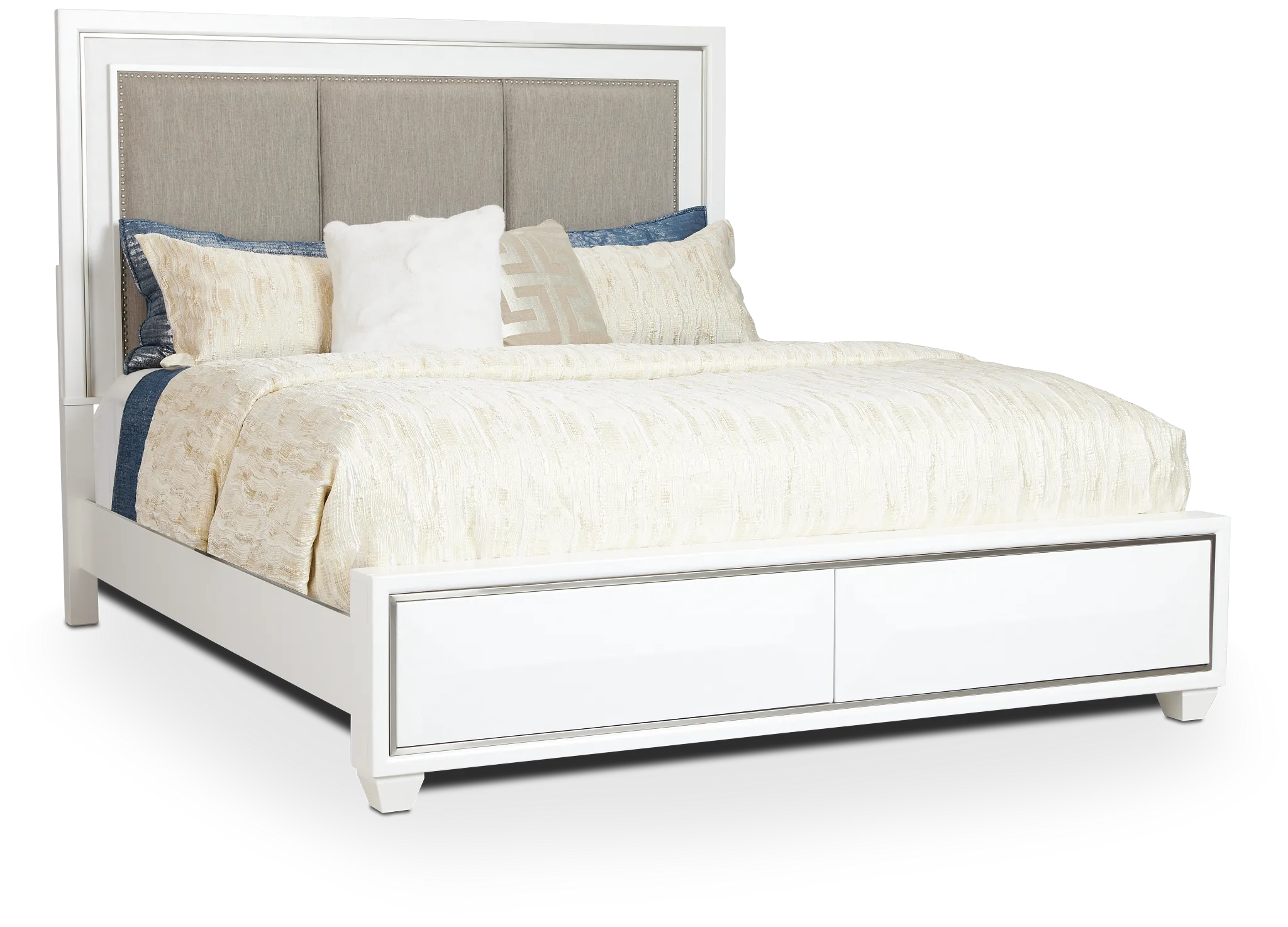 Manhattan White Platform Bed
