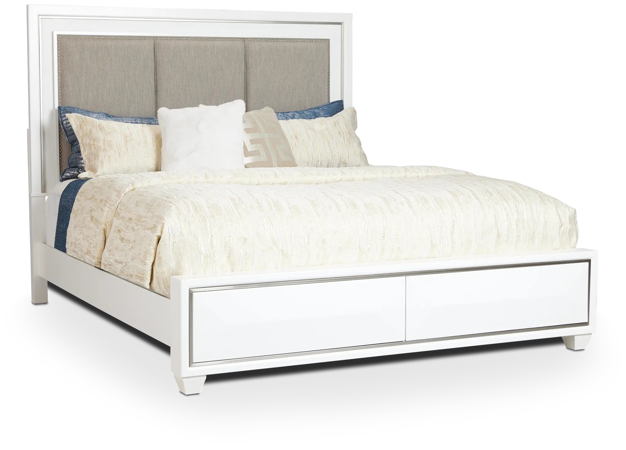 Manhattan White Platform Bed Manhattan White Platform Bed