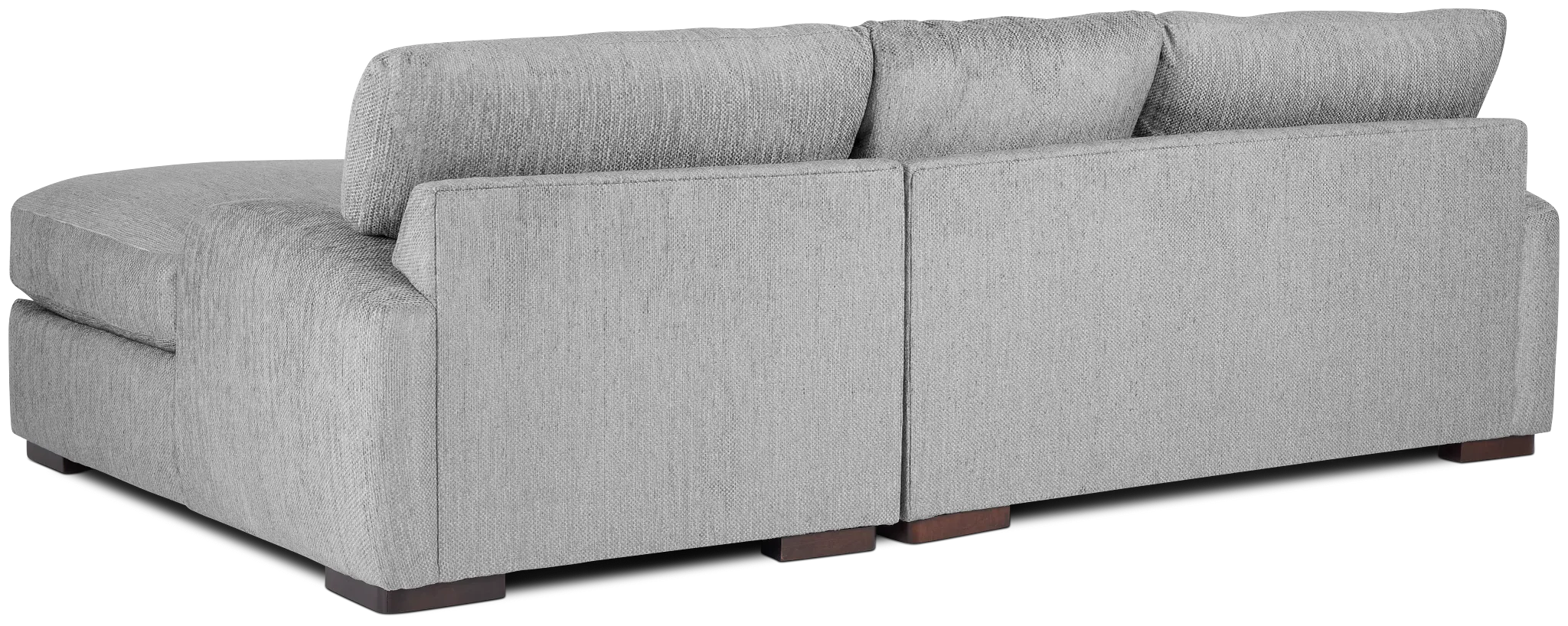 Alpha Light Gray Fabric Right Chaise Sectional