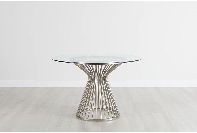 Munich Silver Glass Round Table