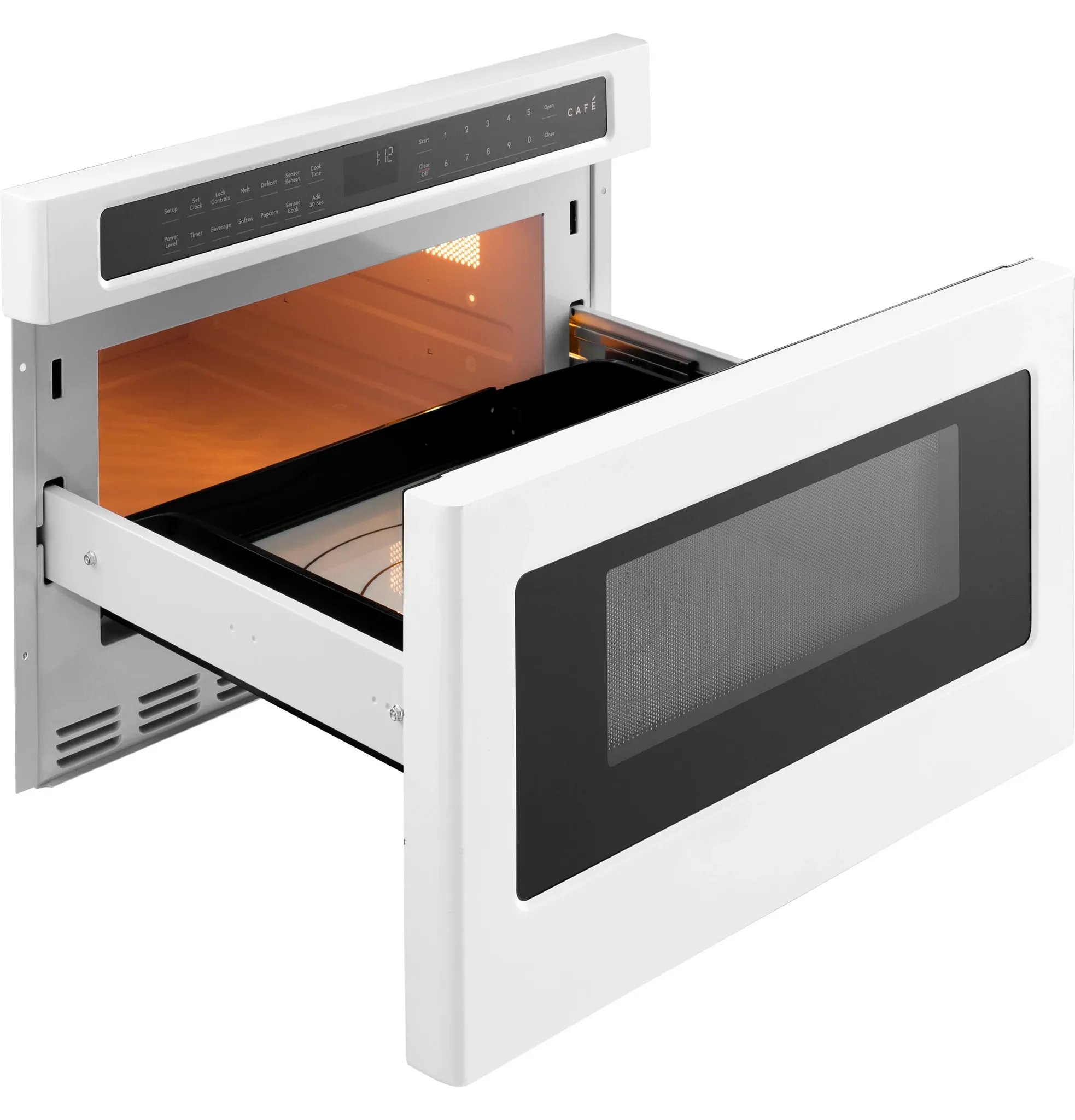 Cafe 112 Series White Built-in Microwave