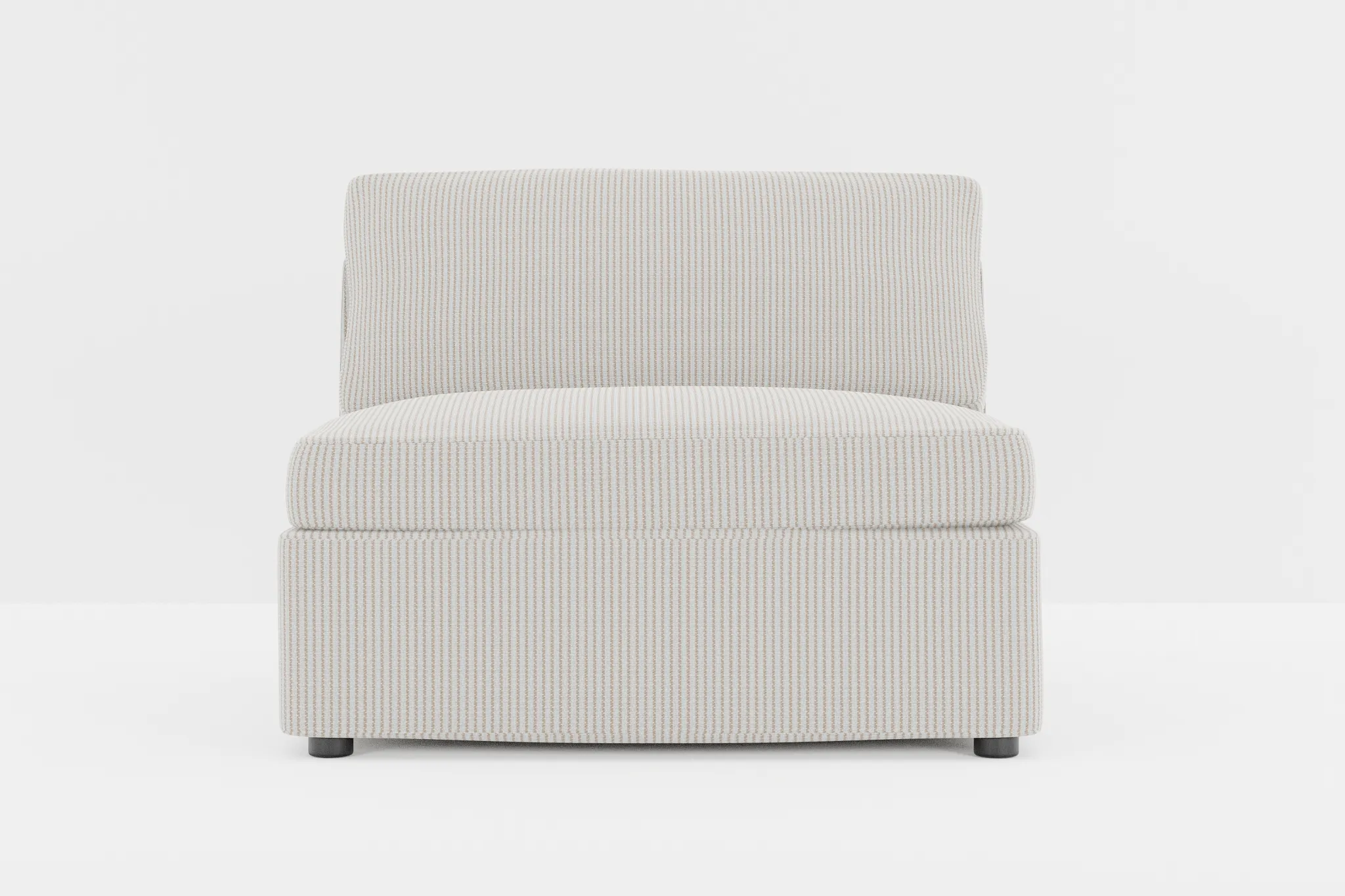 Destin Lucy Light Beige Fabric Armless Chair