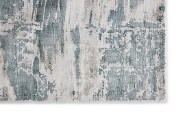 Aramac Light Teal Viscose 2x7 Runner