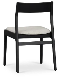 Santorini Black Upholstered Side Chair