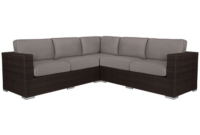 Fina Gray Small Two-arm Sectional