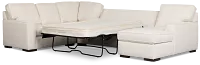 Sinclair Light Beige Fabric Right Chaise Innerspring Sleeper Sectional