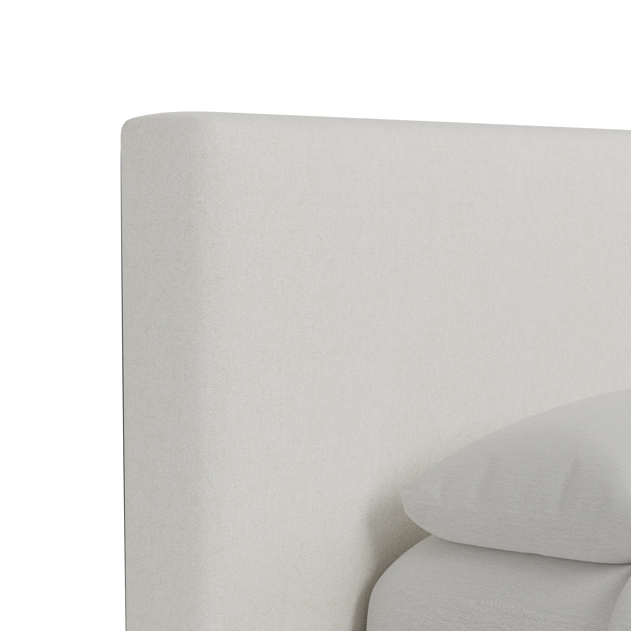 Grayton Elite Ivory 44" Upholstered Platform Bed