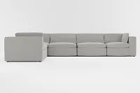 Destin Maguire Gray Fabric 6-piece Modular Sectional