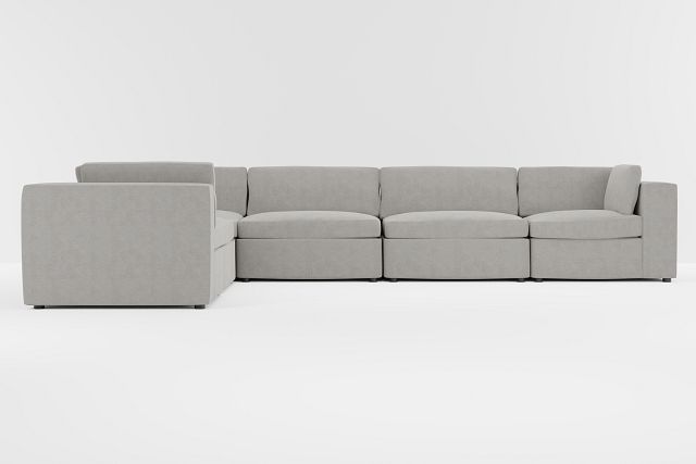 Destin Maguire Gray Fabric 6-piece Modular Sectional