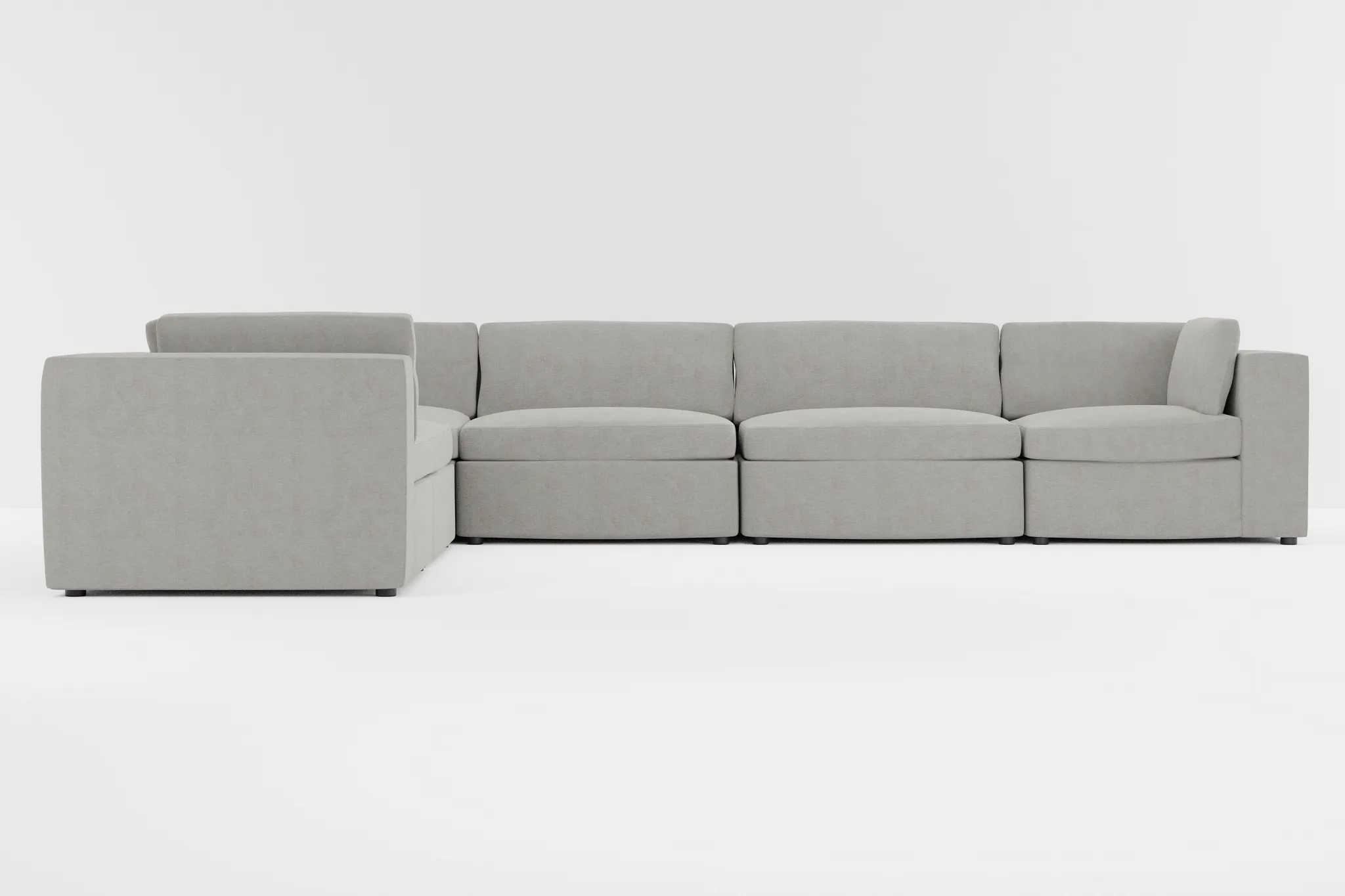 Destin Maguire Gray Fabric 6-piece Modular Sectional