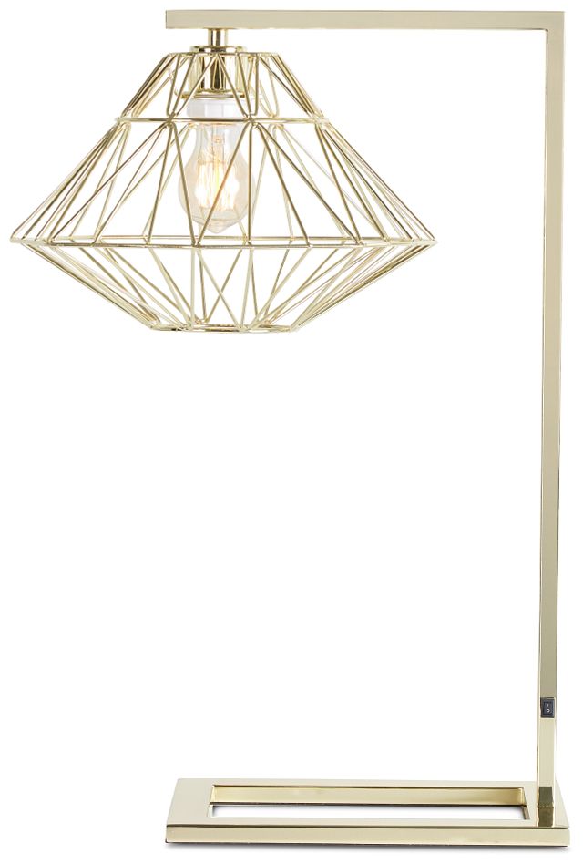 Cage Gold Desk Lamp