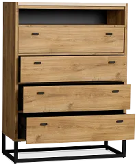 Perry Light Tone Stone Media Chest