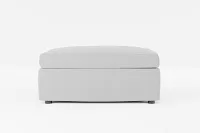 Destin Suave Gray Fabric Cocktail Ottoman