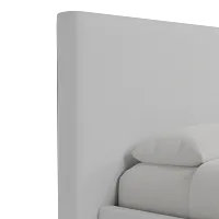 Grayton Revenue White 54" Upholstered Platform Bed