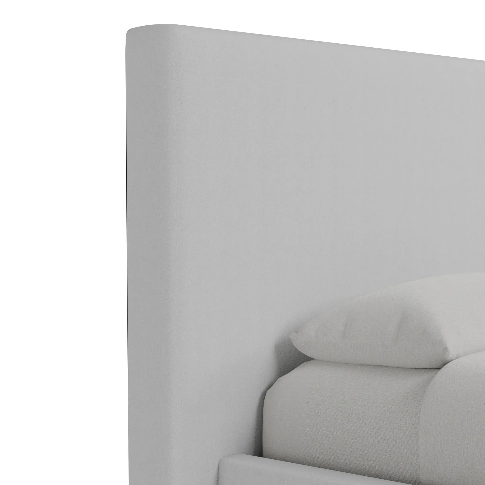 Grayton Revenue White 54" Upholstered Platform Bed