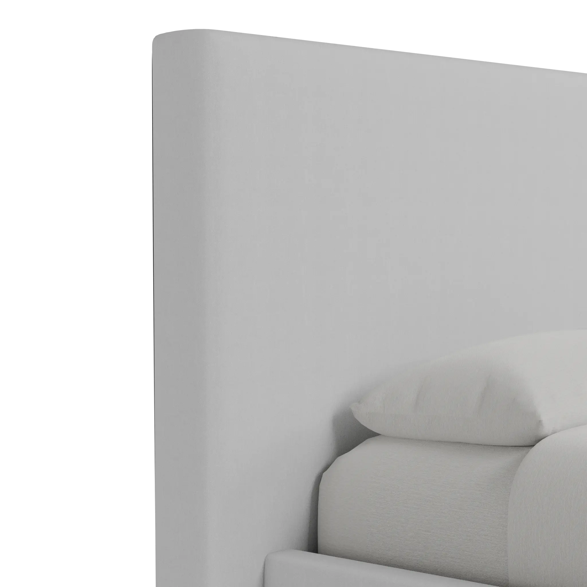 Grayton Revenue White 54" Upholstered Platform Bed Grayton Revenue White 54" Upholstered Platform Bed