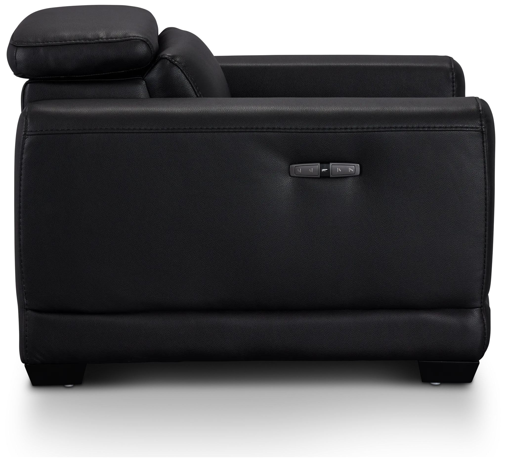 Lombardy Black Micro Power Recliner