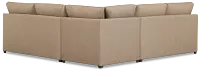 Tate Brown Fabric Medium Right Chaise Memory Foam Sleeper Sectional
