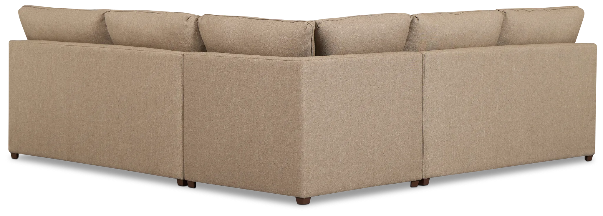 Tate Brown Fabric Medium Right Chaise Memory Foam Sleeper Sectional