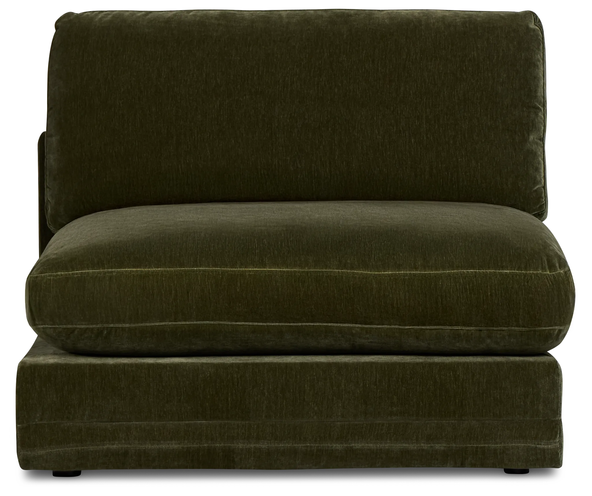Jules Green Velvet Armless Chair