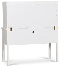 Charleston White 3-drawer Desk & Hutch