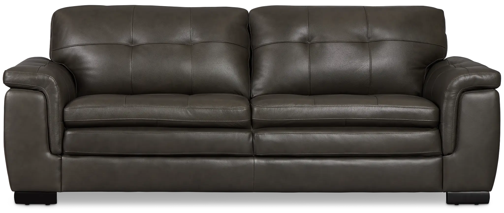 Braden Dark Gray Leather Sofa Braden Dark Gray Leather Sofa