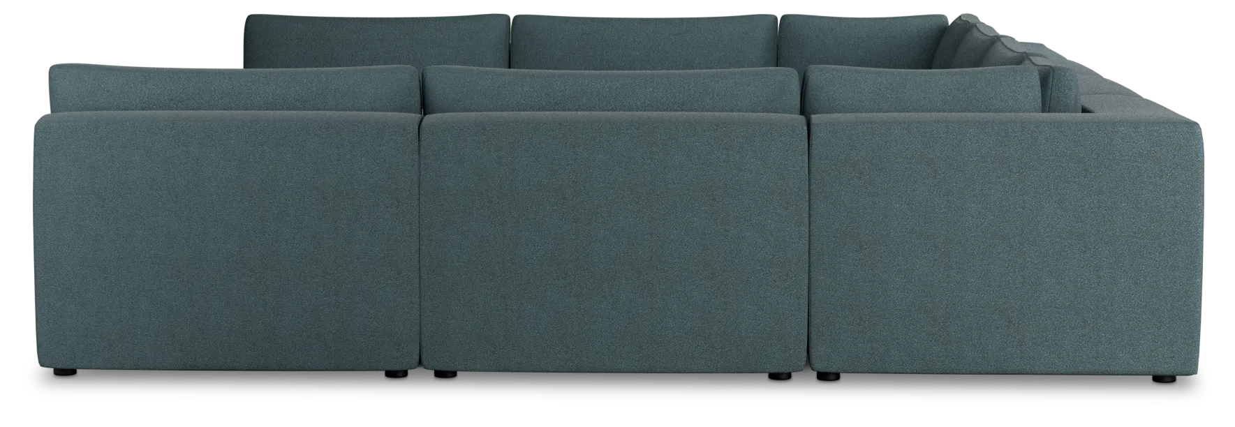 Destin Sutton Blue Fabric 8-piece Modular Sectional
