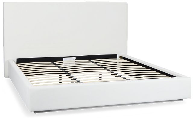 Haven White Uph Platform Bed
