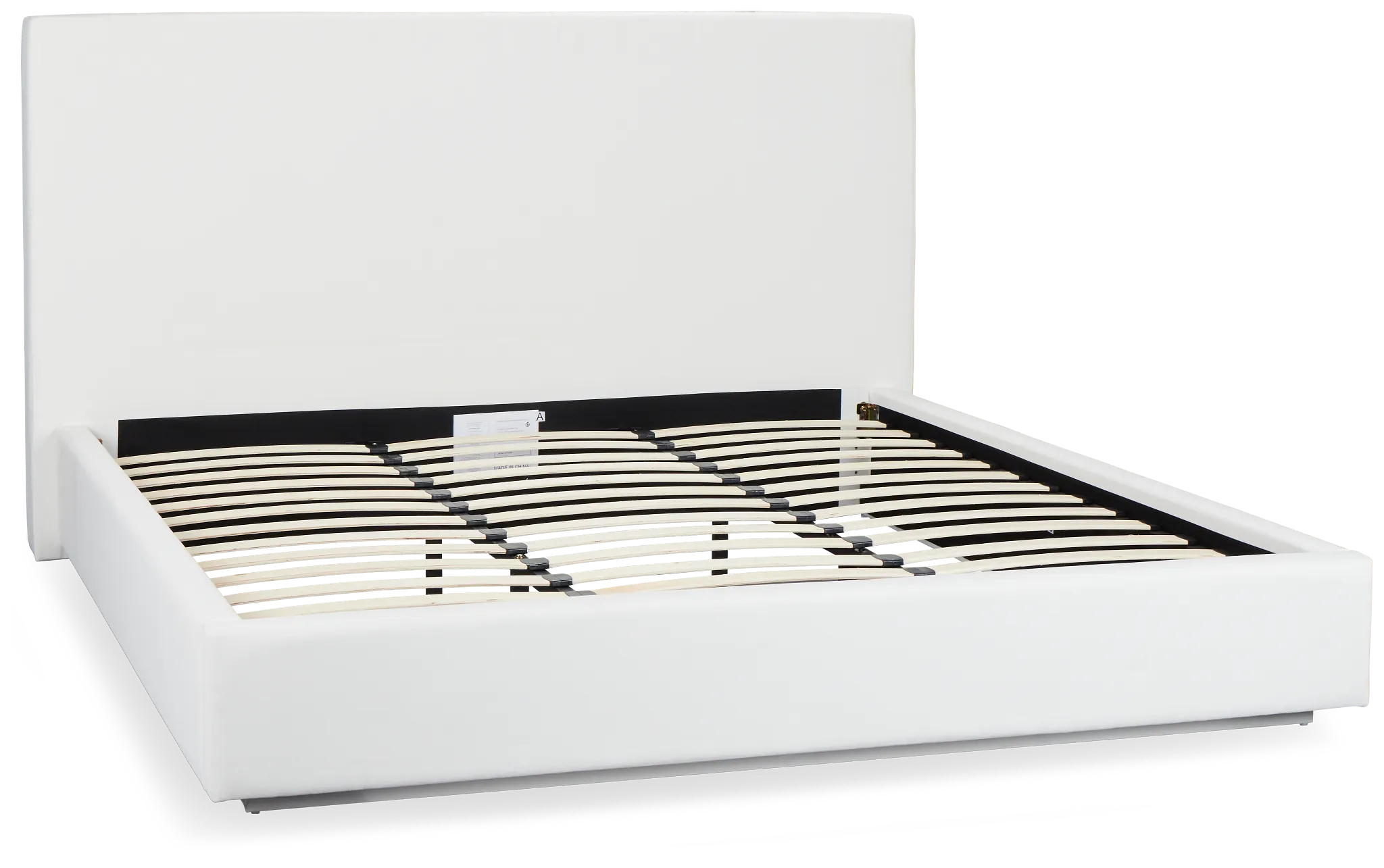 Haven White Uph Platform Bed