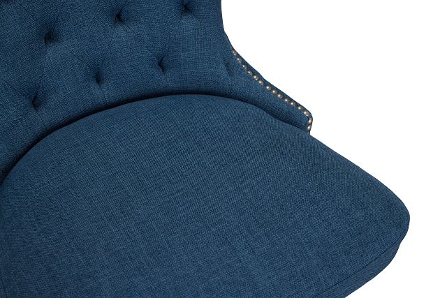 Seaside Blue Fabric 30" Swivel Barstool
